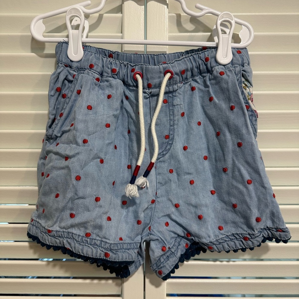 Matilda Jane Cameron Chambray Soft Denim Shorts with Red Accents